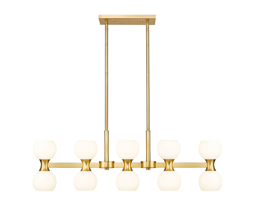 Linear Chandelier Z-Lite 494-10L-MGLD Modern Gold Artemis 10 Light Linear Chandelier Z-Lite