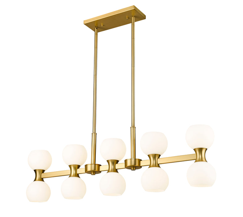 Linear Chandelier Z-Lite 494-10L-MGLD Modern Gold Artemis 10 Light Linear Chandelier Z-Lite