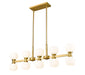 Linear Chandelier Z-Lite 494-10L-MGLD Modern Gold Artemis 10 Light Linear Chandelier Z-Lite