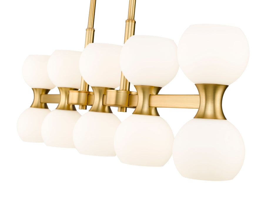 Linear Chandelier Z-Lite 494-10L-MGLD Modern Gold Artemis 10 Light Linear Chandelier Z-Lite