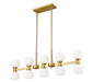 Linear Chandelier Z-Lite 494-10L-MGLD Modern Gold Artemis 10 Light Linear Chandelier Z-Lite