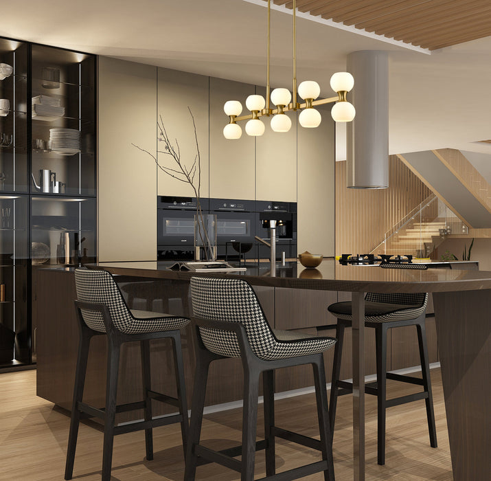 Linear Chandelier Z-Lite 494-10L-MGLD Modern Gold Artemis 10 Light Linear Chandelier Z-Lite