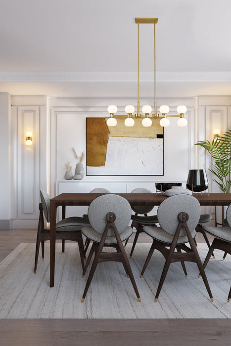 Linear Chandelier Z-Lite 494-10L-MGLD Modern Gold Artemis 10 Light Linear Chandelier Z-Lite