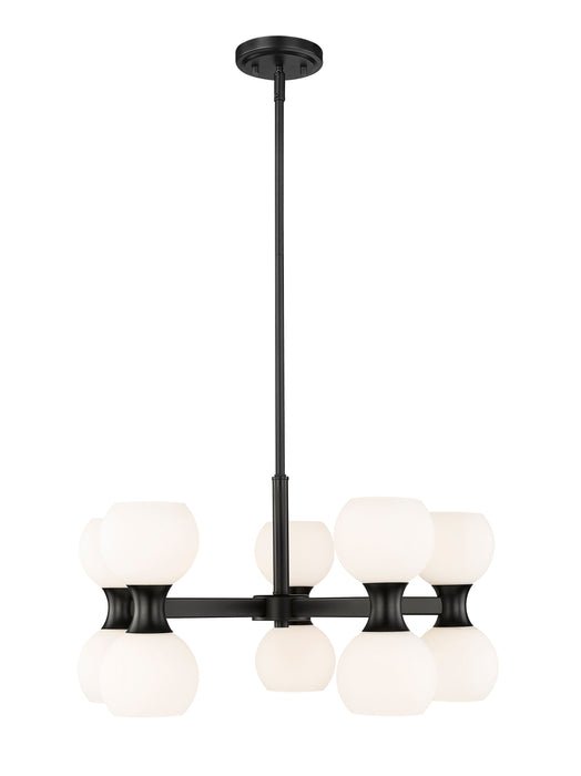 Chandelier Z-Lite 494-10MB Matte Black Artemis 10 Light Chandelier Z-Lite