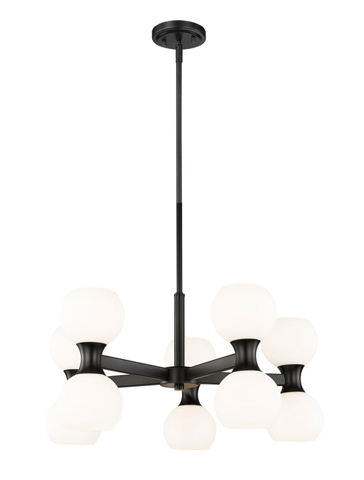 Chandelier Z-Lite 494-10MB Matte Black Artemis 10 Light Chandelier Z-Lite
