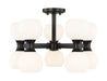 Semi Flush Mount Z-Lite 494-10SF-MB Matte Black Artemis 10 Light Semi Flush Mount Z-Lite