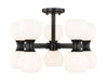 Semi Flush Mount Z-Lite 494-10SF-MB Matte Black Artemis 10 Light Semi Flush Mount Z-Lite
