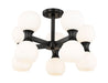 Semi Flush Mount Z-Lite 494-10SF-MB Matte Black Artemis 10 Light Semi Flush Mount Z-Lite