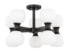 Semi Flush Mount Z-Lite 494-10SF-MB Matte Black Artemis 10 Light Semi Flush Mount Z-Lite