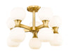 Semi Flush Mount Z-Lite 494-10SF-MGLD Modern Gold Artemis 10 Light Semi Flush Mount Z-Lite