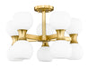 Semi Flush Mount Z-Lite 494-10SF-MGLD Modern Gold Artemis 10 Light Semi Flush Mount Z-Lite