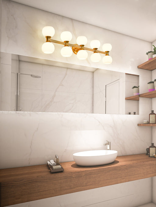 Vanity Z-Lite 494-10V-MGLD Modern Gold Artemis 10 Light Vanity Z-Lite