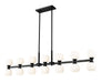 Linear Chandelier Z-Lite 494-14L-MB Matte Black Artemis 14 Light Linear Chandelier Z-Lite