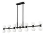 Linear Chandelier Z-Lite 494-14L-MB Matte Black Artemis 14 Light Linear Chandelier Z-Lite