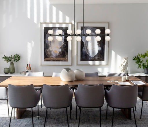 Linear Chandelier Z-Lite 494-14L-MB Matte Black Artemis 14 Light Linear Chandelier Z-Lite