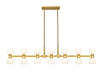 Linear Chandelier Z-Lite 494-14L-MGLD Modern Gold Artemis 14 Light Linear Chandelier Z-Lite