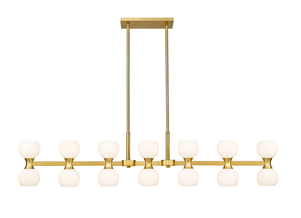 Linear Chandelier Z-Lite 494-14L-MGLD Modern Gold Artemis 14 Light Linear Chandelier Z-Lite