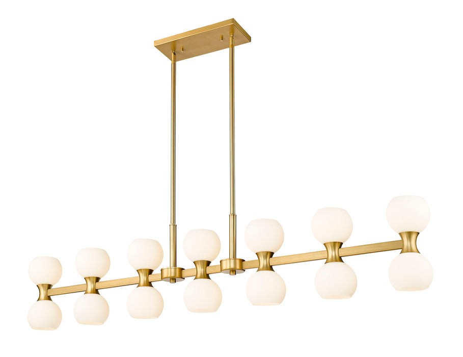 Linear Chandelier Z-Lite 494-14L-MGLD Modern Gold Artemis 14 Light Linear Chandelier Z-Lite