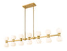 Linear Chandelier Z-Lite 494-14L-MGLD Modern Gold Artemis 14 Light Linear Chandelier Z-Lite