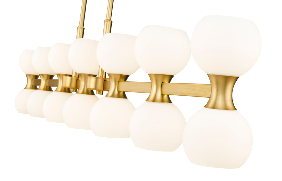 Linear Chandelier Z-Lite 494-14L-MGLD Modern Gold Artemis 14 Light Linear Chandelier Z-Lite