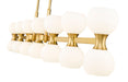 Linear Chandelier Z-Lite 494-14L-MGLD Modern Gold Artemis 14 Light Linear Chandelier Z-Lite