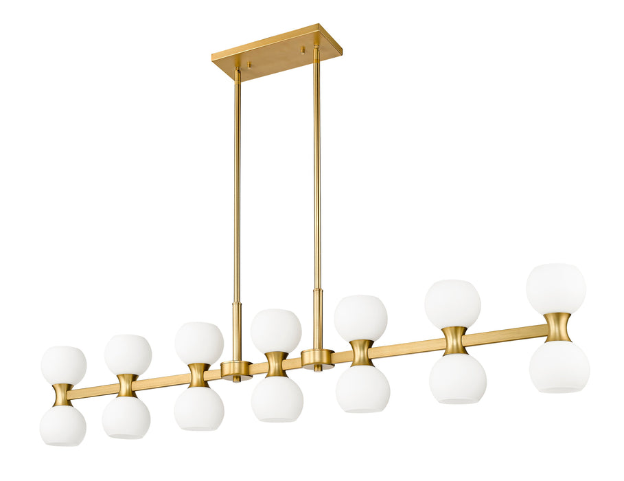 Linear Chandelier Z-Lite 494-14L-MGLD Modern Gold Artemis 14 Light Linear Chandelier Z-Lite