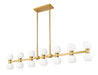 Linear Chandelier Z-Lite 494-14L-MGLD Modern Gold Artemis 14 Light Linear Chandelier Z-Lite