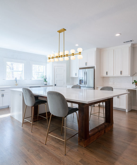 Linear Chandelier Z-Lite 494-14L-MGLD Modern Gold Artemis 14 Light Linear Chandelier Z-Lite