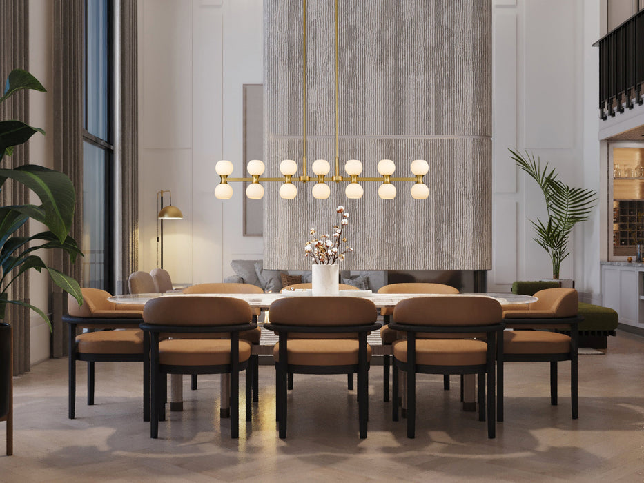 Linear Chandelier Z-Lite 494-14L-MGLD Modern Gold Artemis 14 Light Linear Chandelier Z-Lite