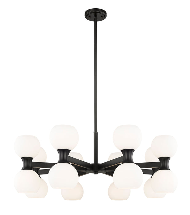 Chandelier Z-Lite 494-16MB Matte Black Artemis 16 Light Chandelier Z-Lite