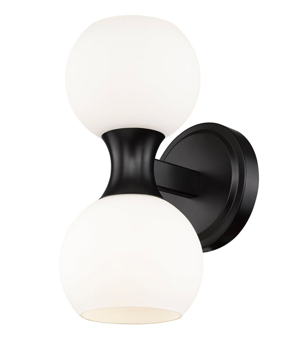 Wall Sconce Z-Lite 494-2S-MB Matte Black Artemis 2 Light Wall Sconce Z-Lite