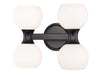 Vanity Z-Lite 494-4V-MB Matte Black Artemis 4 Light Vanity Z-Lite