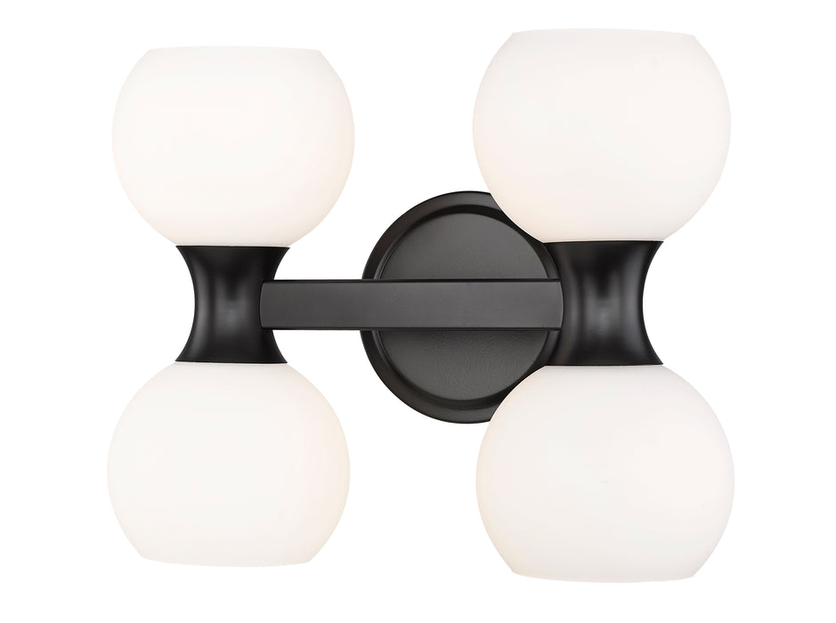 Vanity Z-Lite 494-4V-MB Matte Black Artemis 4 Light Vanity Z-Lite
