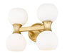 Vanity Z-Lite 494-4V-MGLD Modern Gold Artemis 4 Light Vanity Z-Lite