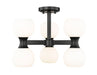 Semi Flush Mount Z-Lite 494-6SF-MB Matte Black Artemis 6 Light Semi Flush Mount Z-Lite