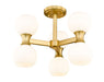 Semi Flush Mount Z-Lite 494-6SF-MGLD Modern Gold Artemis 6 Light Semi Flush Mount Z-Lite