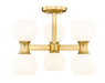 Semi Flush Mount Z-Lite 494-6SF-MGLD Modern Gold Artemis 6 Light Semi Flush Mount Z-Lite