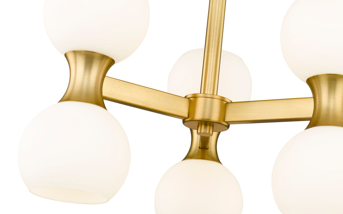 Semi Flush Mount Z-Lite 494-6SF-MGLD Modern Gold Artemis 6 Light Semi Flush Mount Z-Lite