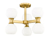 Semi Flush Mount Z-Lite 494-6SF-MGLD Modern Gold Artemis 6 Light Semi Flush Mount Z-Lite