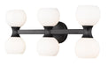 Vanity Z-Lite 494-6V-MB Matte Black Artemis 6 Light Vanity Z-Lite