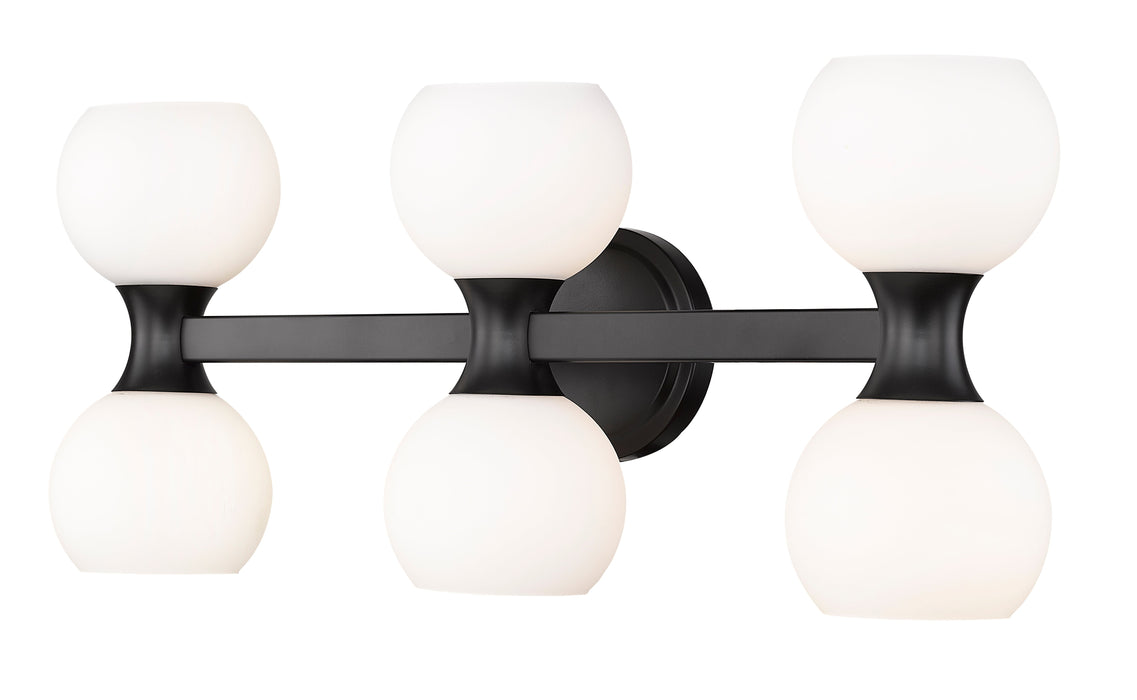 Vanity Z-Lite 494-6V-MB Matte Black Artemis 6 Light Vanity Z-Lite