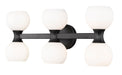 Vanity Z-Lite 494-6V-MB Matte Black Artemis 6 Light Vanity Z-Lite