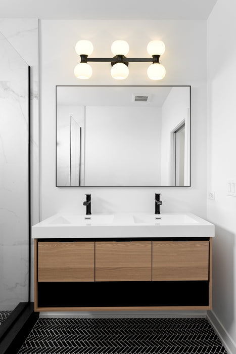 Vanity Z-Lite 494-6V-MB Matte Black Artemis 6 Light Vanity Z-Lite