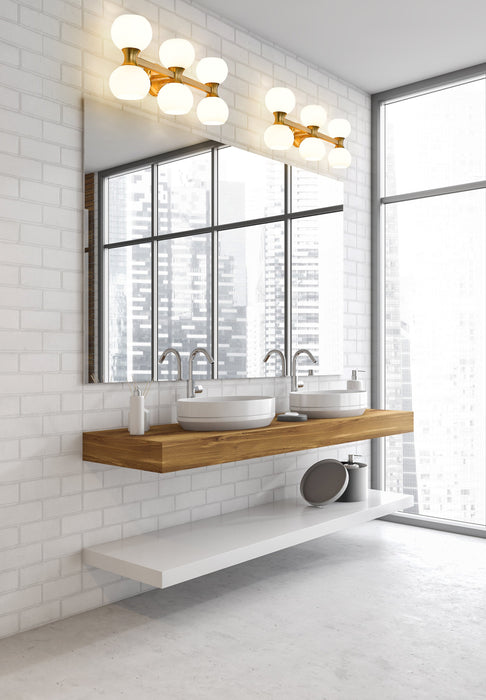 Vanity Z-Lite 494-6V-MGLD Modern Gold Artemis 6 Light Vanity Z-Lite