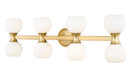 Vanity Z-Lite 494-8V-MGLD Modern Gold Artemis 8 Light Vanity Z-Lite
