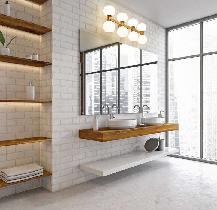 Vanity Z-Lite 494-8V-MGLD Modern Gold Artemis 8 Light Vanity Z-Lite