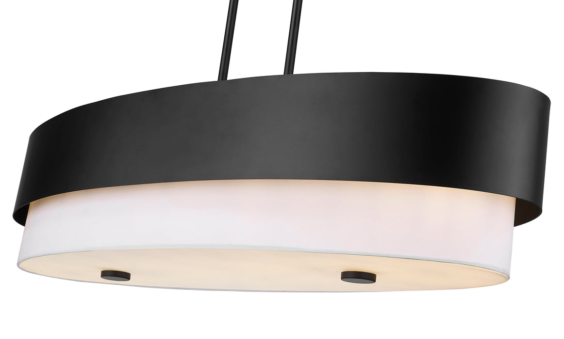 Linear Chandelier Z-Lite 495-42L-MB Matte Black Counterpoint 5 Light Linear Chandelier Z-Lite
