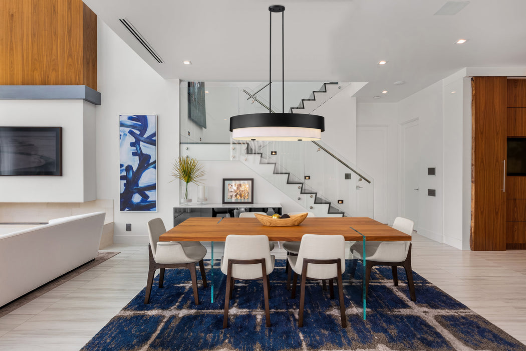 Linear Chandelier Z-Lite 495-42L-MB Matte Black Counterpoint 5 Light Linear Chandelier Z-Lite