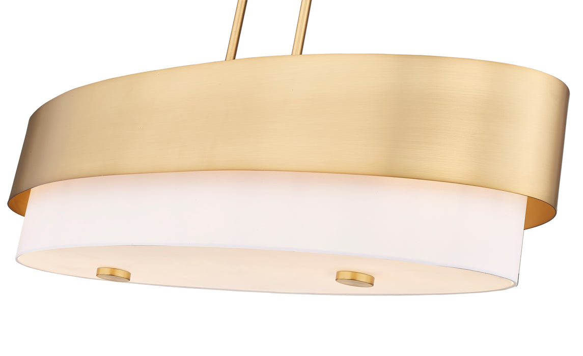 Linear Chandelier Z-Lite 495-42L-MGLD Modern Gold Counterpoint 5 Light Linear Chandelier Z-Lite