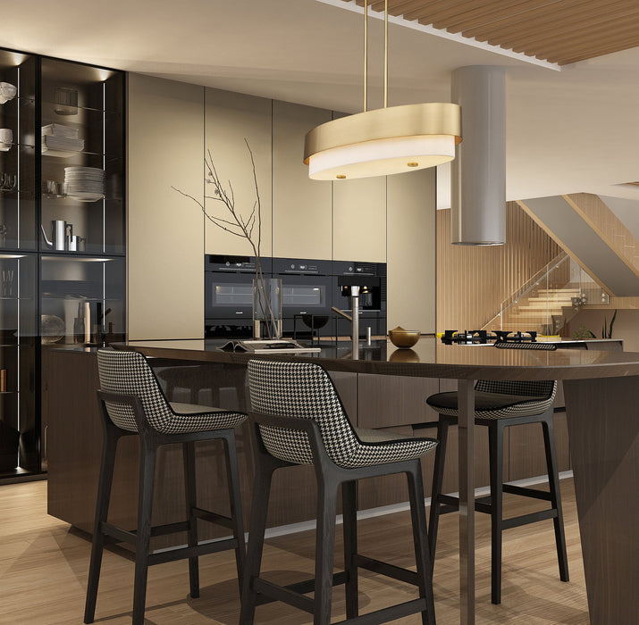 Linear Chandelier Z-Lite 495-42L-MGLD Modern Gold Counterpoint 5 Light Linear Chandelier Z-Lite